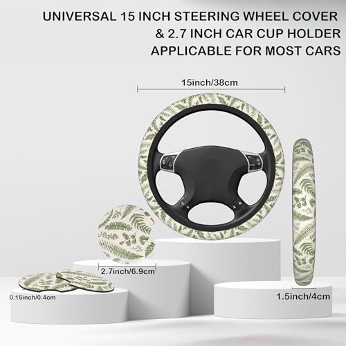 Leaves and Herbs Steering Wheel Cover - Image 2