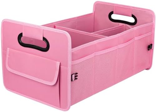 JiatuA Car Trunk Organizer, Collapsible Car Organizers and Storage Pink by JiatuA