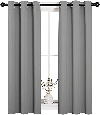 NICETOWN Silver Grey Blackout Curtains - Image 2