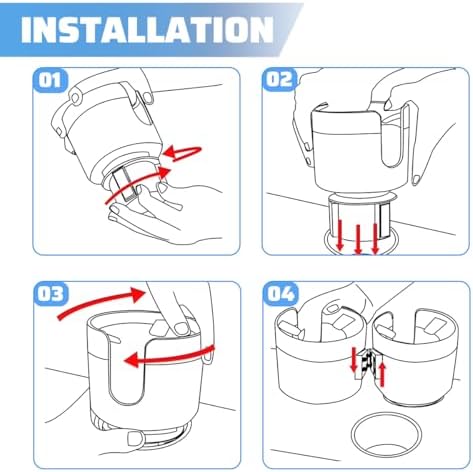 Car Double Cup Holder Expander, 2 in 1 Multifunctional Vehicle Cup Holder - Image 6