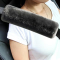 Amooca 2-Pack Real Wool Seatbelt Cover Authentic Sheepskin Shoulder Pad by Amooca