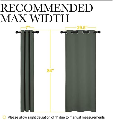 NICETOWN Thermal Curtains, 34 by 84-inch, Dark Mallard - Image 7
