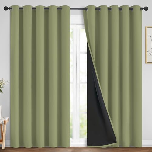 Yakamok Sage Blackout Curtains 84 Inches Long by Yakamok