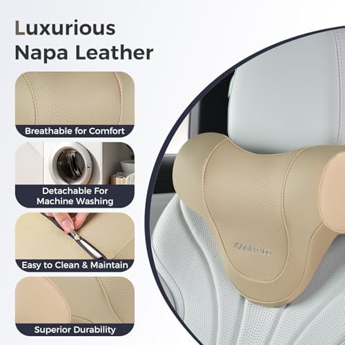 Coverado Car Headrest Pillow, Ergonomic Memory Foam Car Neck Pillow - Image 5