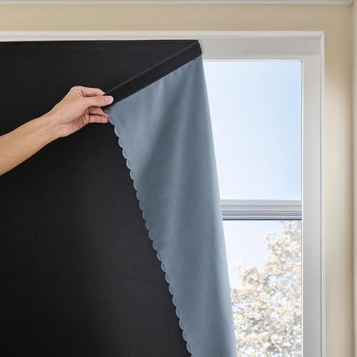 JILRON Adhesive Curtain 100% Blackout No-Drill Easy Install by JILRON