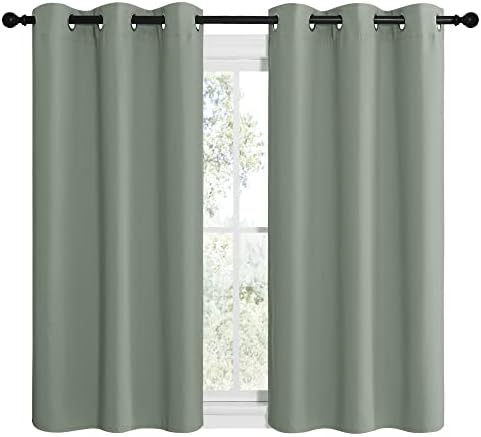 NICETOWN Greyish Green Room Darkening Curtains - Image 2