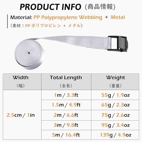 TRIWONDER Tie Down Straps Lashing Straps - Image 2