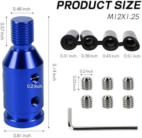 M12x1.25 Gear Shift Knob Adapter, - Image 2