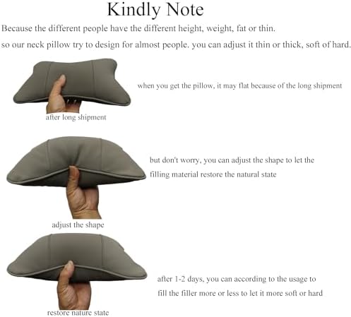 Car Neck Pillows Both Side Pu Leather 2pieces Pack Headrest Fit - Image 2