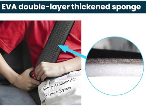 Osilly 2PCS Fiber Leather Seat Belt Shoulder Pads - Image 3
