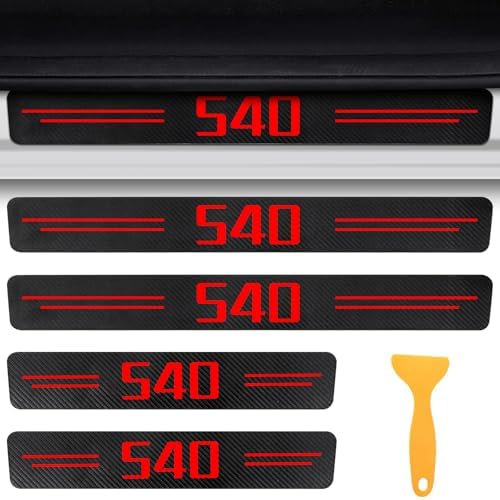 Door Sill Protectors for 5-Serie 540i, Carbon Fiber Leather Front/Rear Door - Image 2