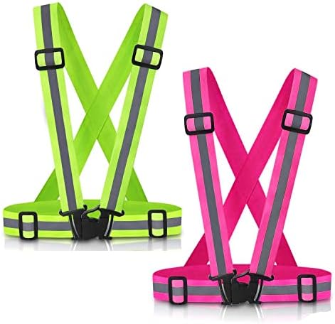 Reflective Vest Running Gear, 2-10Pack High Visible Safety VES by SAWNZC