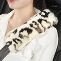 AOGELAN 2 Pack Fluffy Fuzzy Genuine Sheepskin Car Seat Belt Cover Pad, Seatbelt by AOGELAN
