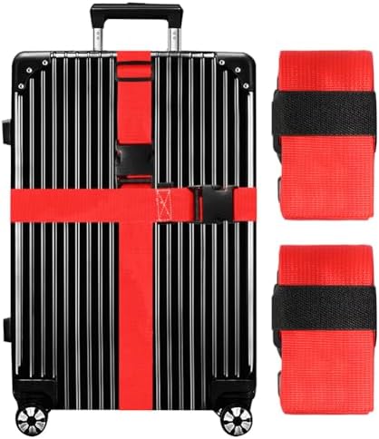 Luggage Straps for Suitcases TSA Approved-2 Pack Bright Personalized Luggage by GOWRAPS
