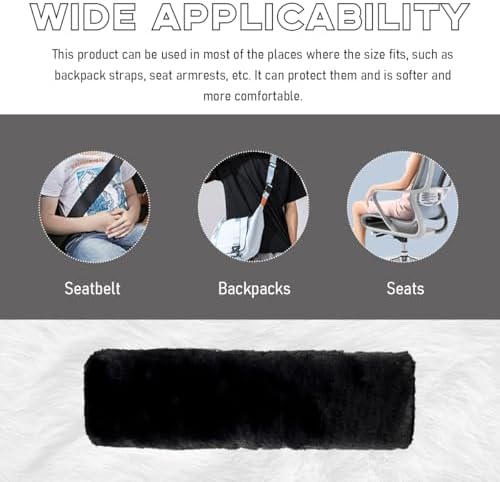 2 PCS Seat Belt Shoulder Pads, Soft Fluffy Plush Seat Belt Shoulder Strap Covers - Image 6