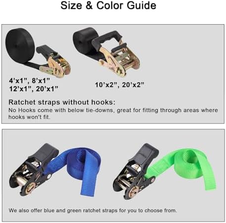 Ayaport Endless Ratchet Straps, 4FT Heavy Duty Cargo Tie Downs - Image 6