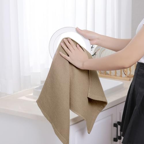 Homaxy 100% Cotton Waffle Weave Kitchen Dish Towels 4-Pack - Image 4