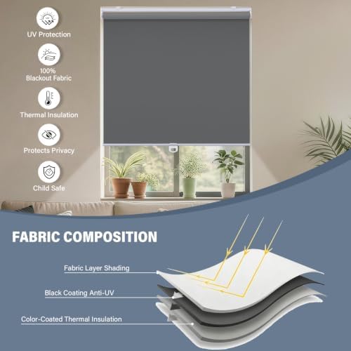AOSKY Blackout Cordless Roller Shade - Image 6