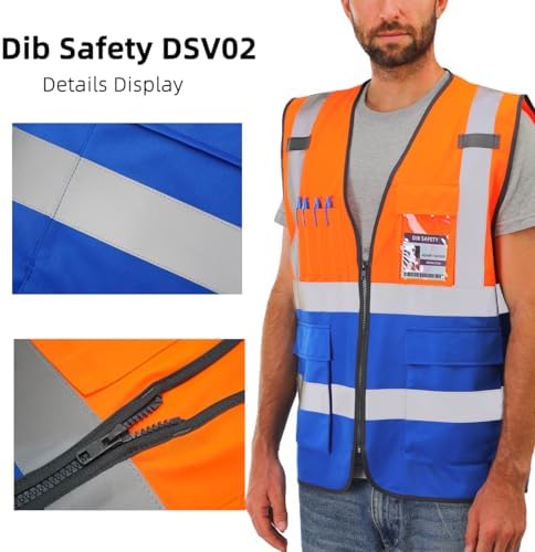 Dib Safety Hi Vis Reflective Safety Vest - Image 4