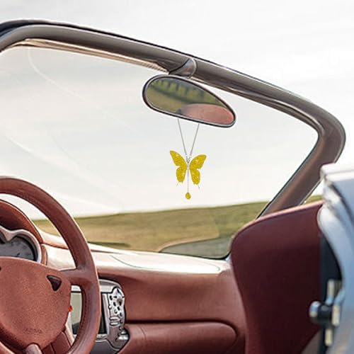 Rhinestone Butterfly Rearview Mirror Ornament - Image 3