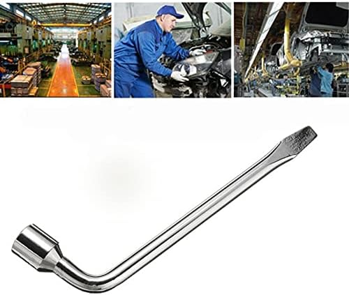Car Spare Tire Wrench, 19mm L-type Hexagon Slotted End Socket Repair Tool Car - Image 4