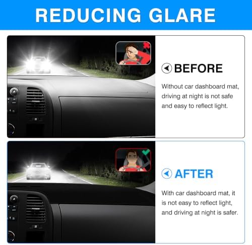 Autorder Dashboard Cover Mat for 2007-2013 Chevy Chevrolet Silverado&GMC Sierra - Image 4