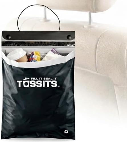 Tossits Hanging Car Trash & Garbage Bags, Disposable by Tossits