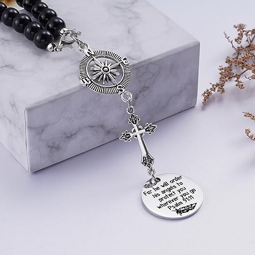 Ralukiia Cross Car Charm, for He Will Order His Angels to Protect You Wherever - Image 3
