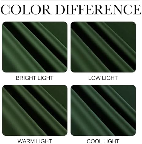 NICETOWN Dark Green Blackout Curtains - Image 5