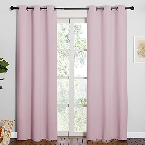 NICETOWN Baby Pink Blackout Curtains - Image 2
