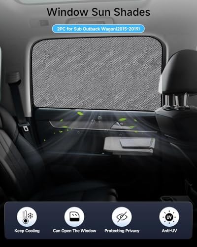Car Window Shade for Outback Wagon 2015-2019, 2 Pack UV & Glare Protection - Image 2