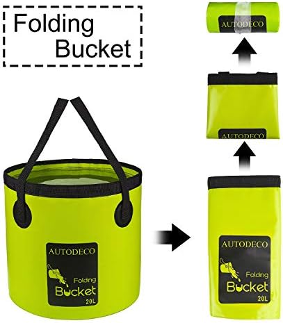 Collapsible Bucket 5 Gallon Container Folding Water Bucket Portable Wash Basin - Image 2
