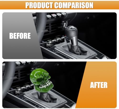Skull Car Gear Shift Knob, Resin Shifter Lever Handle - Image 4