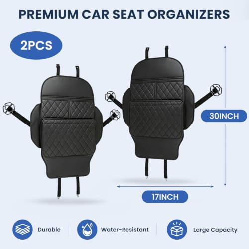 ROXAI 2 Pack Kick Mats Back Seat Protector, Seat Back Cover - Image 2
