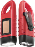 Simpeak 2-Pack Hand Crank Solar Powered LED Flashlight, Emergency Survival by Simpeak