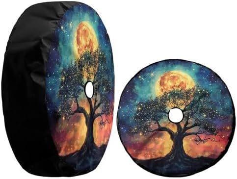 Delerain Tree Moon Galaxy Spare Tire Cover - Image 3