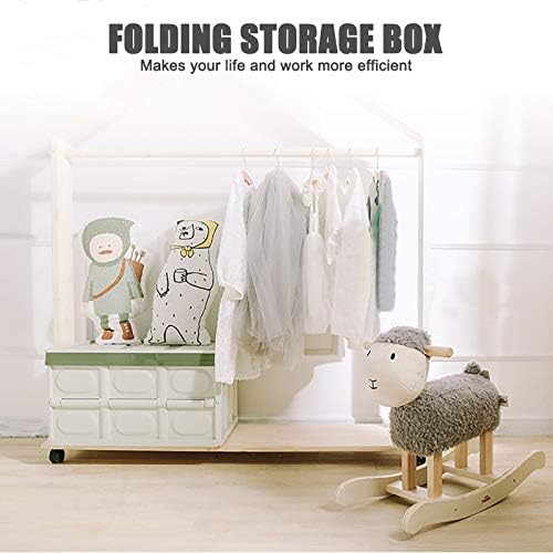 Lidded Storage Bins 2 Pack 30L Collapsible Storage Box Crates Plastic Tote - Image 6