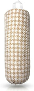 Plastic Bag Holder, Wall Mount Grocery Bag Dispenser, Yarn-dyed Houndstooth by HDDahua