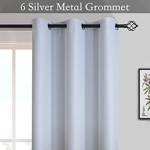 SimpleHome Ombre Gradient Grey White to Gray Curtains - Image 3