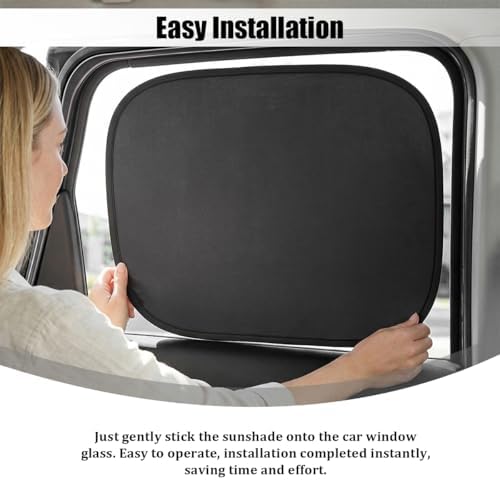 2PCS Car Window Shade, Static Suction Side Window Sun Shield Block UV Rays & - Image 5