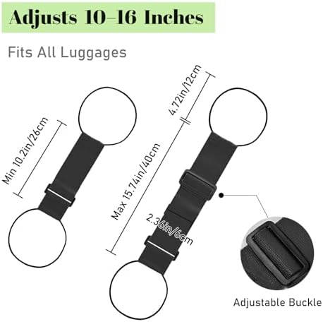 2 Pack Multi Use Strong Adjustable Luggage Connector Straps - Image 2