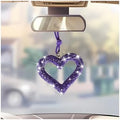 Mandark Crystal Rhinestone Heart Rearview Mirror Pendant by Unknown