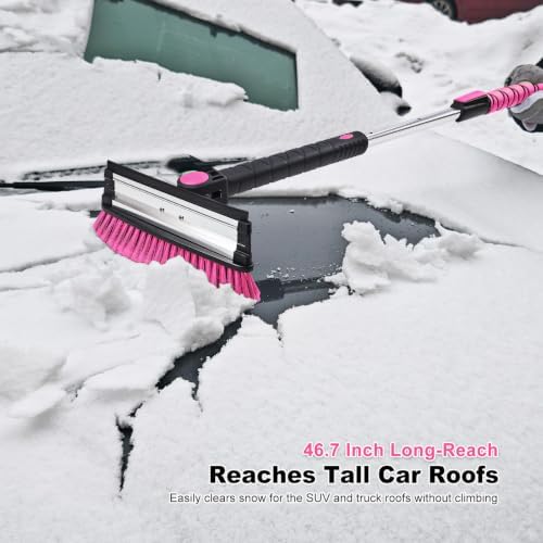 SEAAES 46.7 Inch SUV Long Snow Scraper and Brush - Image 2
