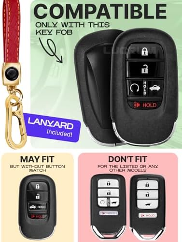 Lucrum Compatible with Honda Key Fob Cover & Keychain - Image 2