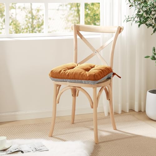 Love's cabin Memory Foam Chair Cushions Set of 4, 19 Inch, Terracotta - Image 7