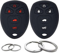 2Pcs Silicone 5 Buttons Key Fob Cover Remote Case Protector Skin Compatible by GFDesign