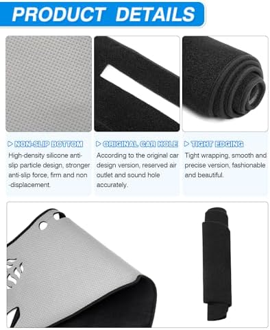 CARTIST Black Dash Cover for Chevrolet Camaro 2010-2015 Dashboard Cover Mat - Image 6