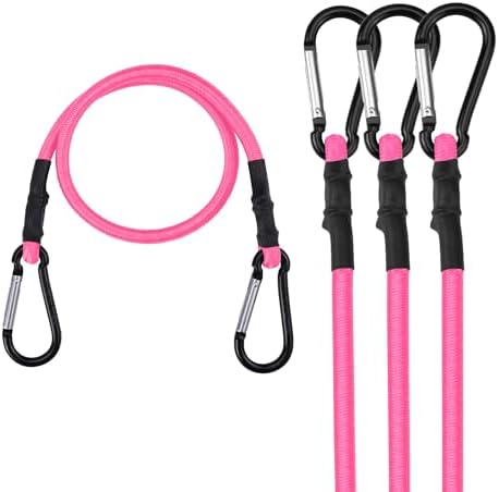 WORKPRO 24" Bungee Cords with Hooks, 4 Pack Heavy Duty Outdoor Bungee Strap by WORKPRO