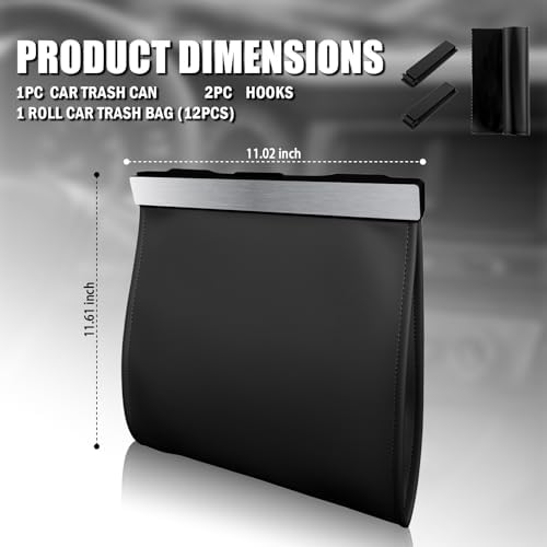 LED Car Trash Can Leak-Proof, Strong Magnetic Fast Closing Car Trash Bin as - Image 2