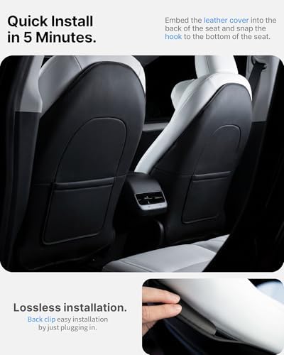2Pcs Leather Seat Back Kick Protector - Image 5